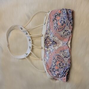 Victoria's Secret Swim Women's Small Lightly Padded High Neck Studs Bikini Top